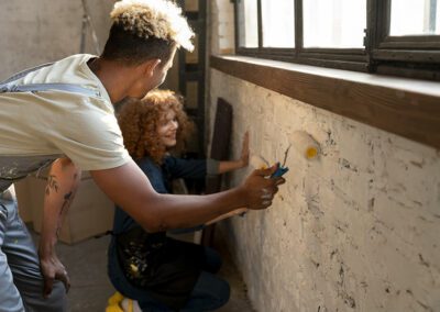 Aménagement intérieur rénové par entreprise de maçonnerie
